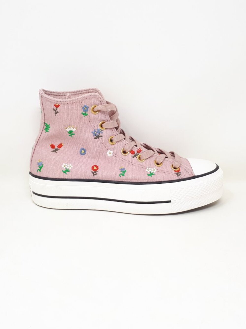 Converse Chuck Taylor Lift Hi Platform Floral Pink Womens Size 7 US Shoe Sneaker